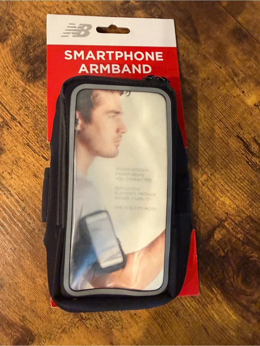New Balance Black Smartphone Armband with Clear Touchscreen Window